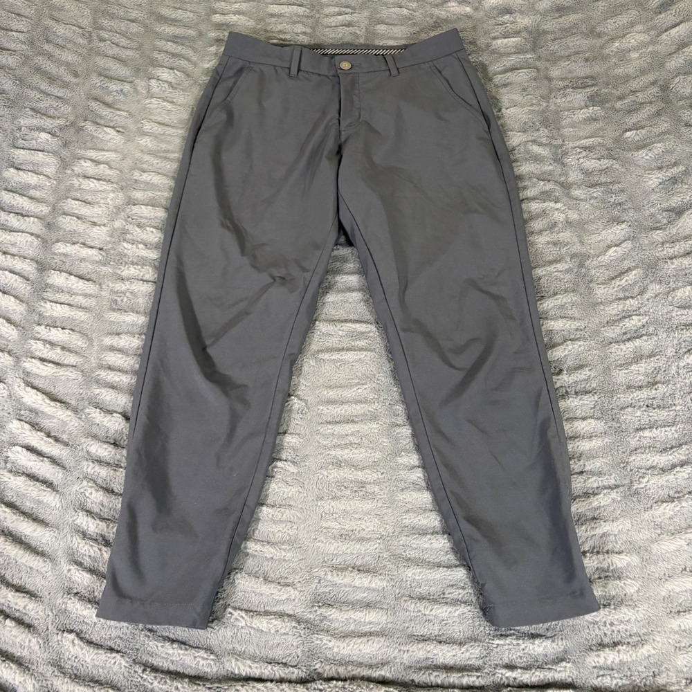 Primo Golf Mens Gray Jogger Pants Size 30 Short Ankle Zip Stretch Performance